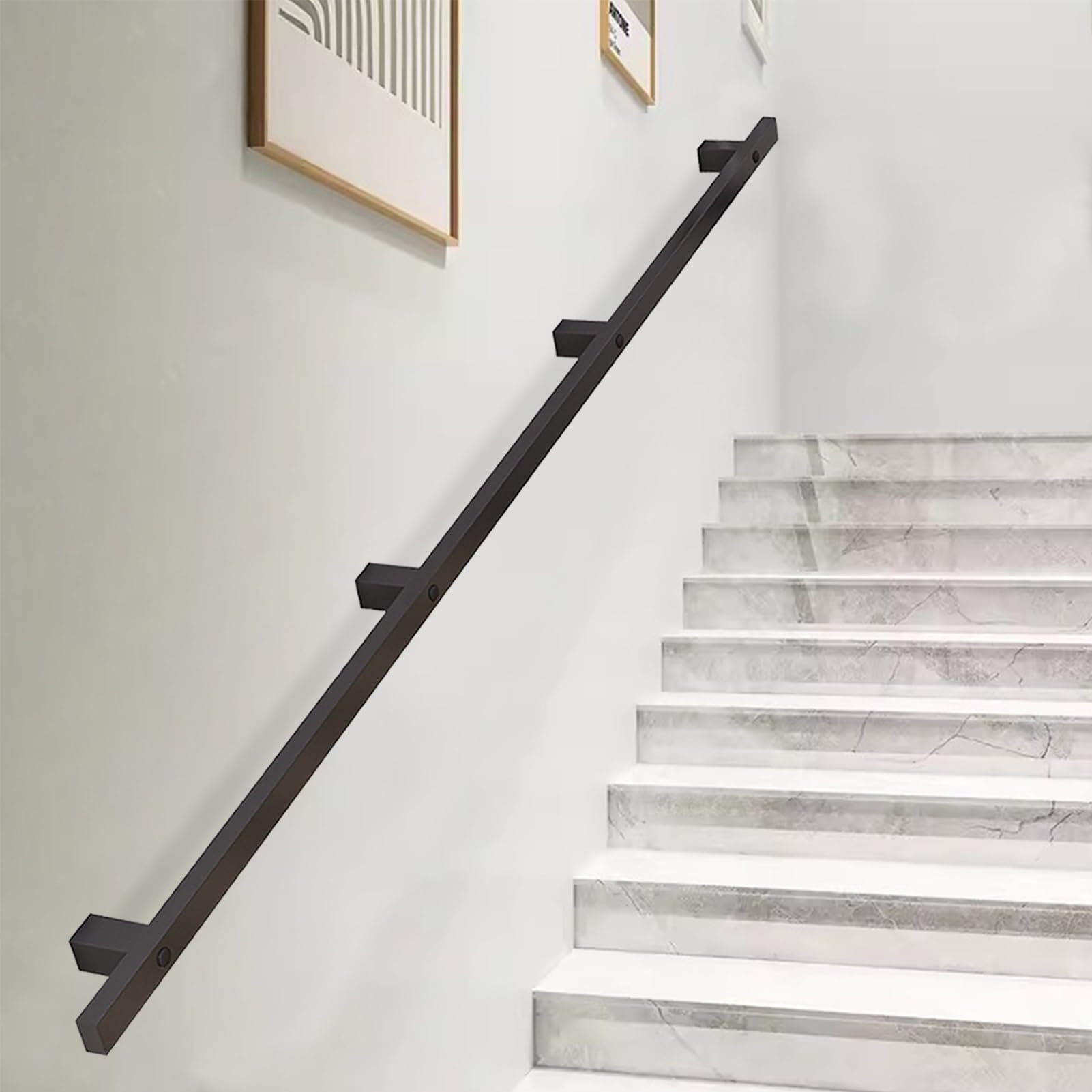 Rampe d'escalier pour intérieur et extérieur, idéal pour sécuriser le jardin