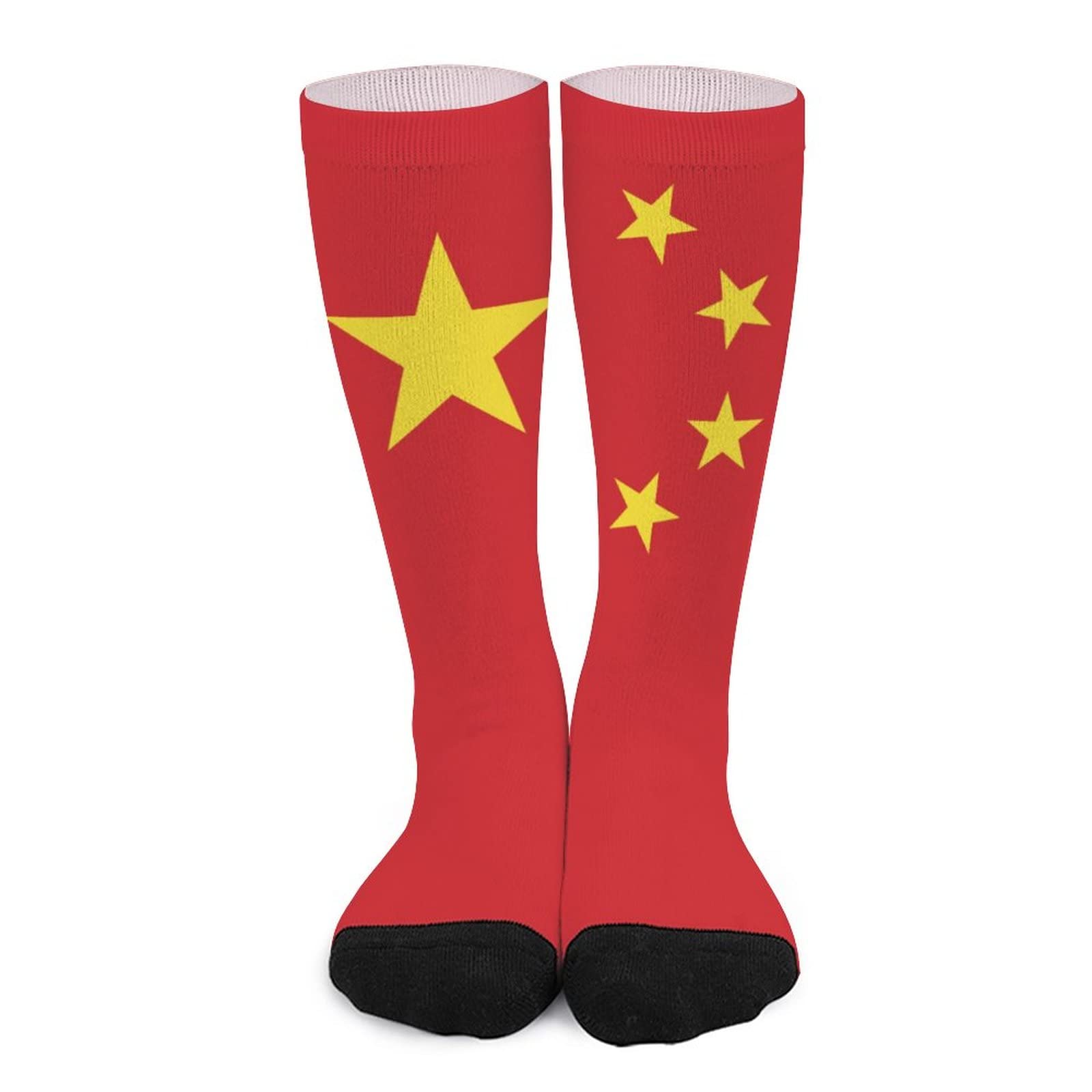 Nlwqekv Unisex As Pic Socks China Flag Casual Socks Funny 3D Print Colorful Soft Athletic Sport Novelty Tube Crew Socks