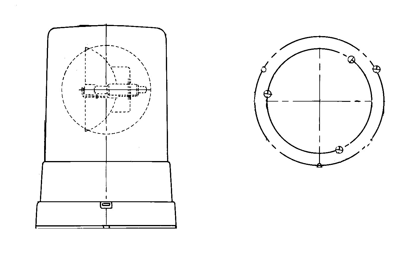 HELLA 2RL 006 295-111 Halogen Rundumleuchte - KL 710 - 24V - gelb (amber) - rund - Anbau/geschraubt - für Traktor, LKW, Gabelstapler