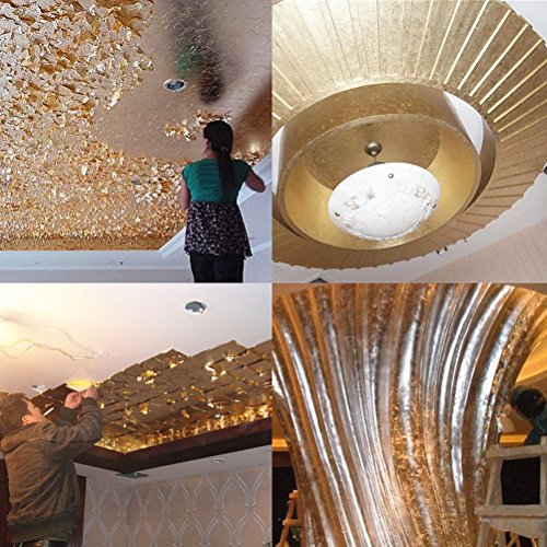 300 folhas de papel metálicas SUPVOX folha de ouro imitação de folha dourada prata para decoração de