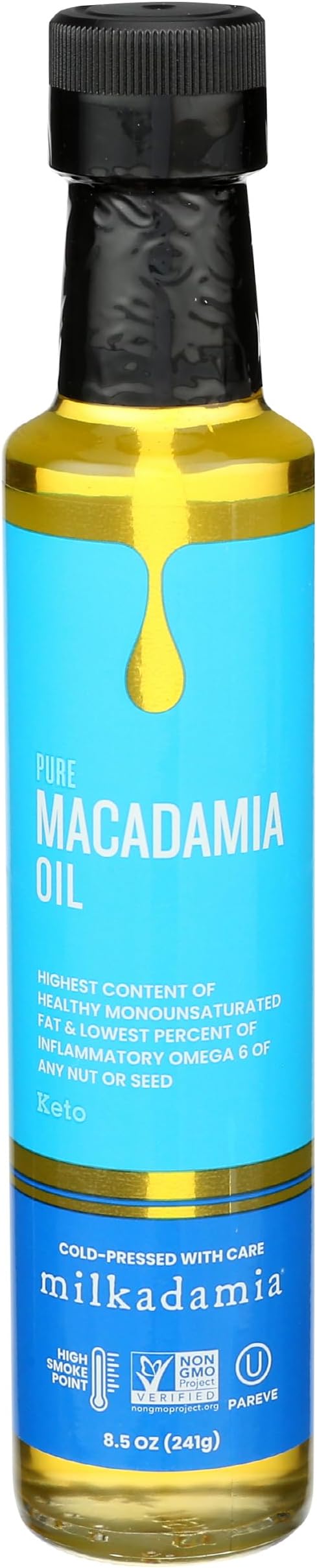 milkadamia Pure Macadamia Oil, 8.5 oz (Pack of 1)