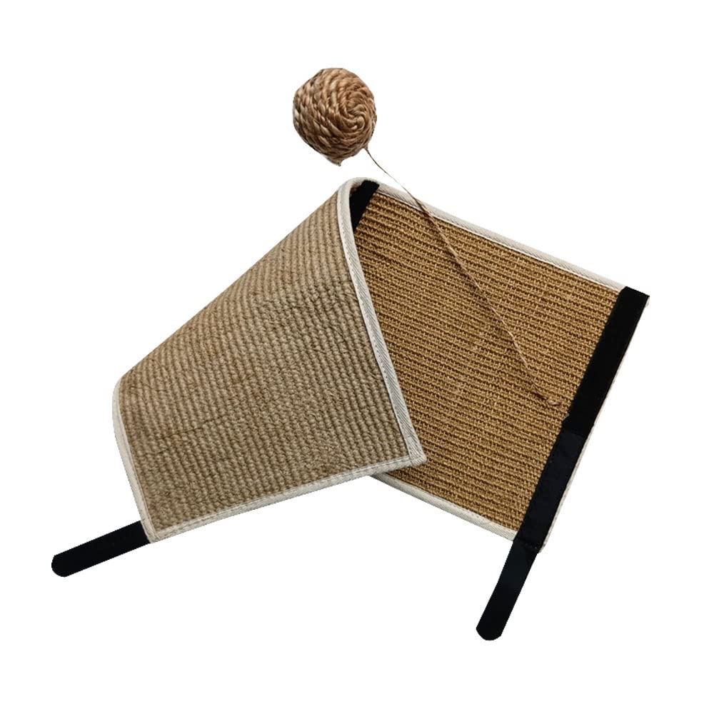 Sponsored Ad - Mats Avenue Cat Scratch and Claw Post Made of Sisal Fabric with Hook and Loop Tape for attaching and Protecting Furniture and Sofas from Cat Scratching 26 X60 CM Large (CAT Scratch Post with Ball)