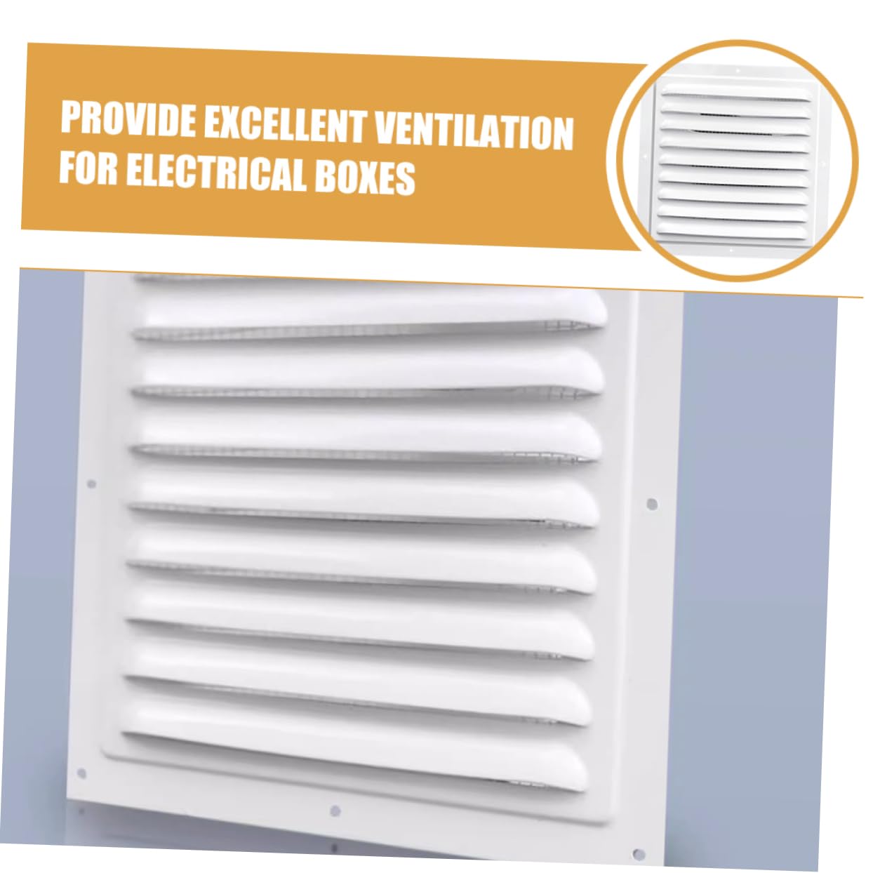 Griglia di Ventilazione a Lamelle Quadrata in Lega di Alluminio Bianca 2 | Quadri Elettrici e Involucri, Design Robusto Protezione Intemperie, Flusso D'aria Elevato