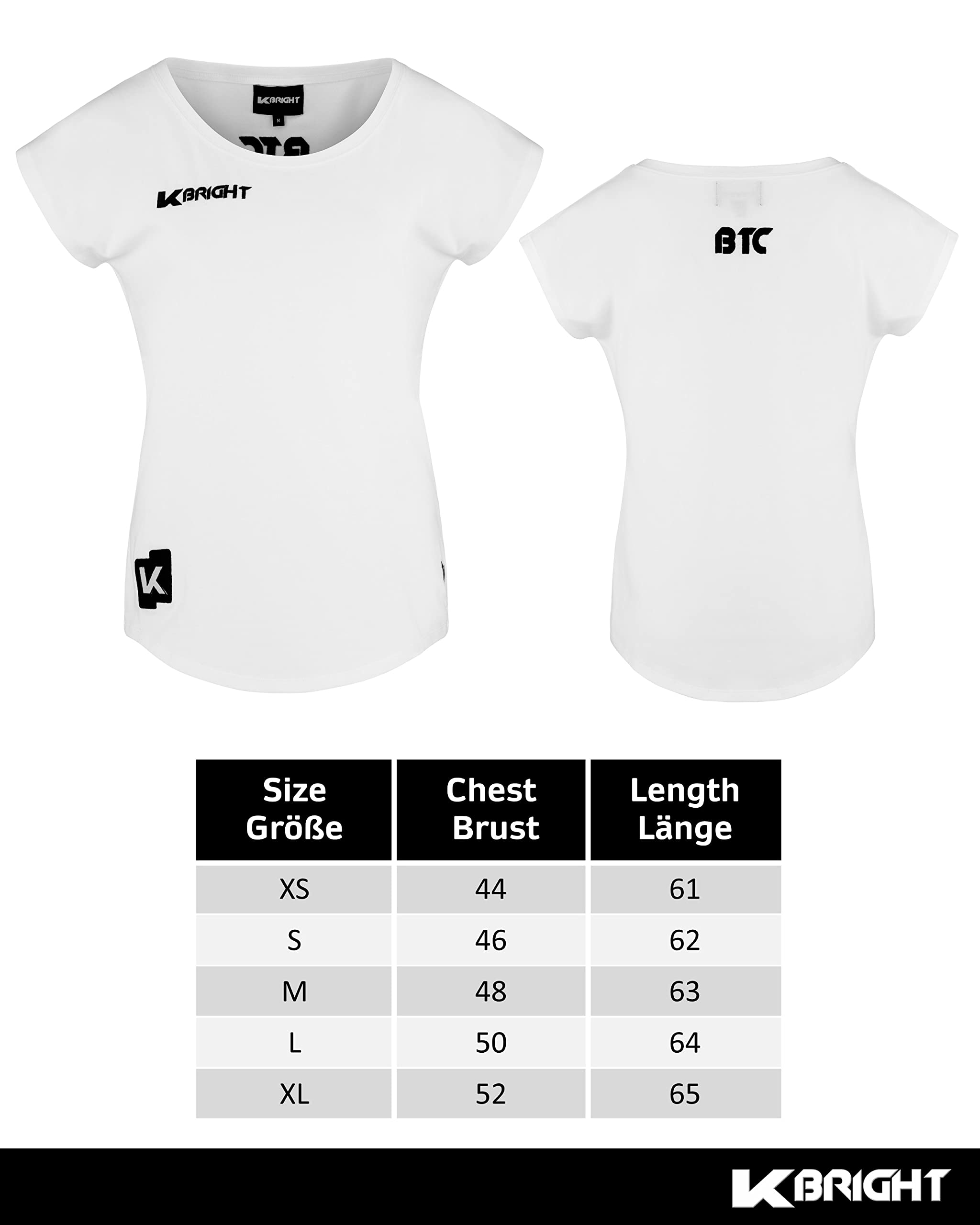 K-BRIGHT Camiseta de Mujer | Algodón orgánico de Primera Calidad - Fabricada en Europa - Vegana| Sostenible. Fair. Deportivo.