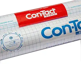 Con-Tact Cristal Papel Adesivo 45cm x 25m, transparente com espessura 80 Micras. Ideal para Proteção e Revestimento - C180