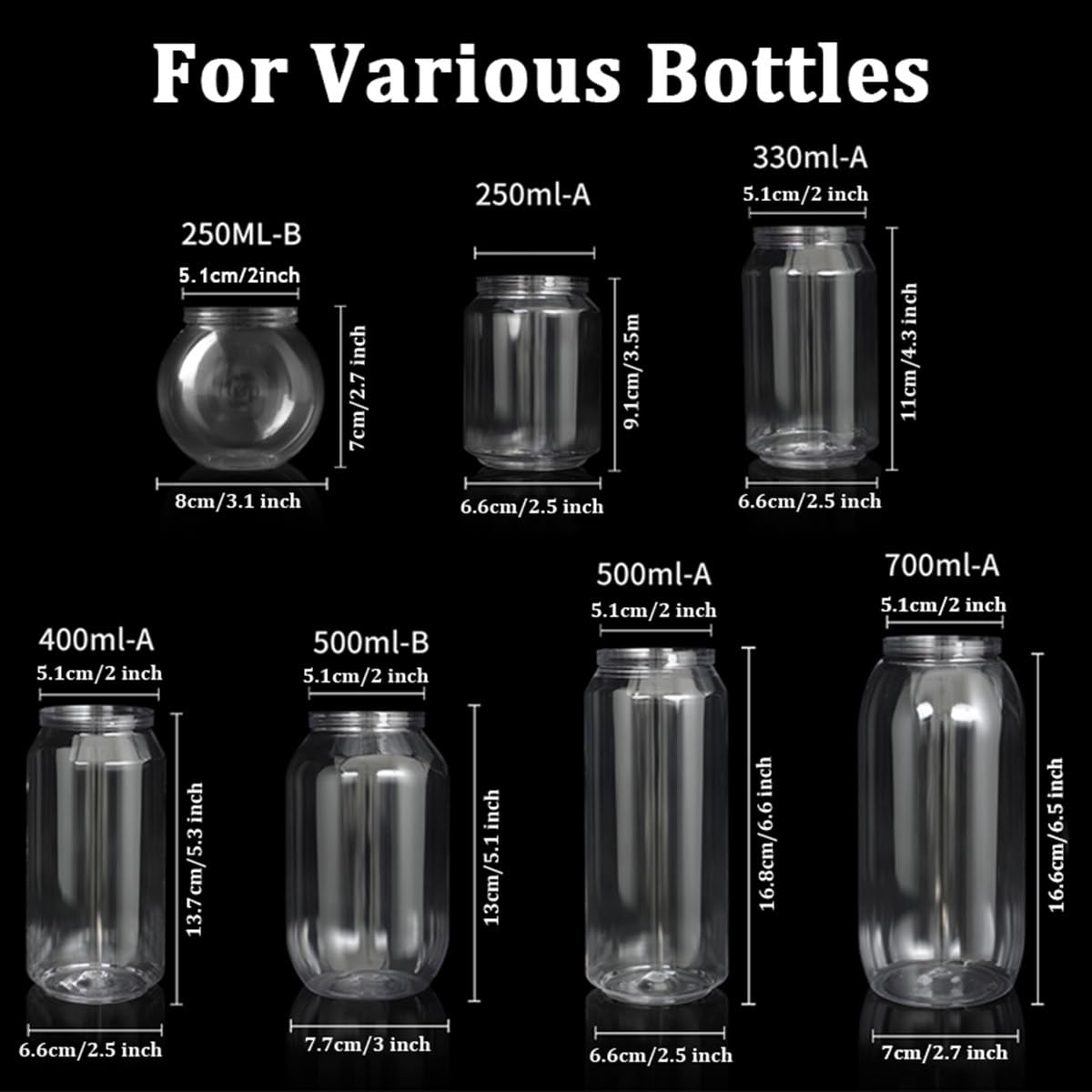 Automatyczna zgrzewarka do puszek aluminiowych i plastikowych, narzędzie uszczelniające ze stali nierdzewnej, średnica 5,1 cm, maksymalna wysokość 17 cm, idealna do użytku domowego lub komercyjnego