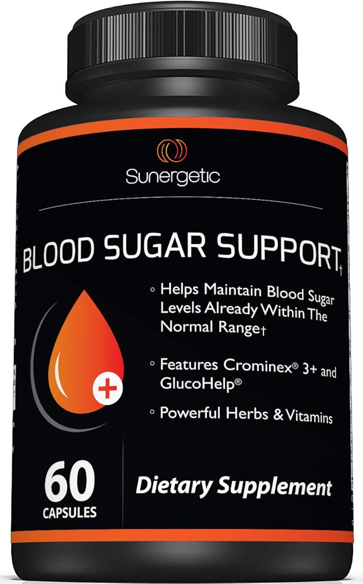 Premium Blood Sugar Support Supplement–Supports Healthy Blood Sugar Levels Already Within Normal Range – Includes Bitter Melon Extract, Vanadium, Chromium, Cinnamon, &amp; Alpha Lipoic Acid-60 Capsules