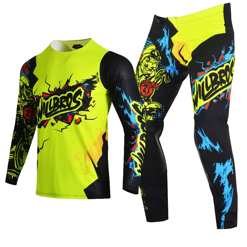 Młodzieżowa koszulka i spodnie Motocross i MX BMX Enduro MTB motocykl quad terenowy wyścigi dla dzieci chłopcy dziewczęta