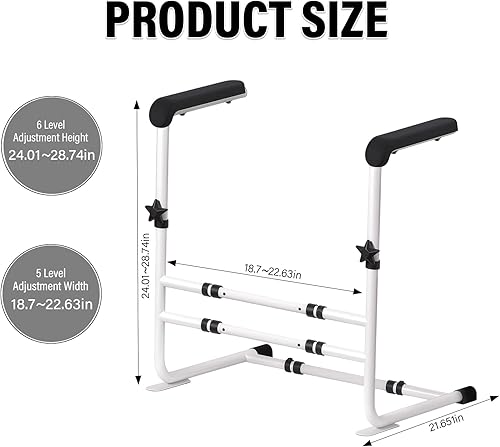 Miniatura 2 de Ayuda de pie para ancianos para levantarse del sofá, ayuda de pie ajustable para prevención de caídas, capacidad de 450 libras para personas