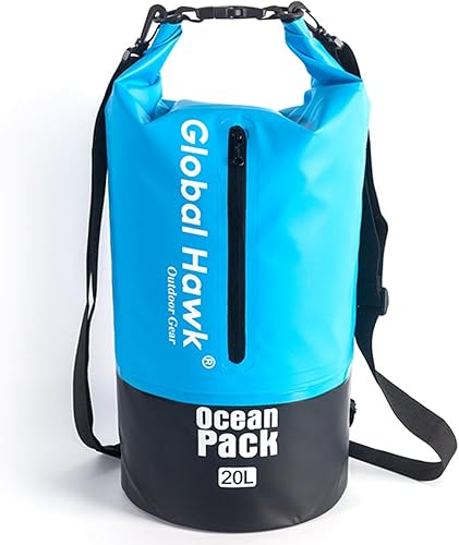 Bolsas secas impermeables tamaños de 10 L, 20 L con funda para teléfono, ideal para kayak, pesca, rafting y más. Correa ajustable para máxima