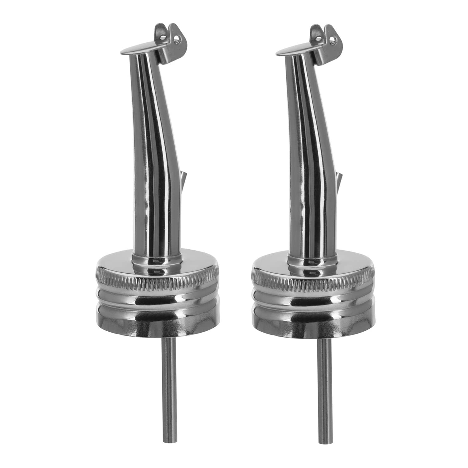 Westmark 2 Screw-On Spirit/Oil Pourers For Bottles, Diameter 31.5 mm, Metal/Stainless Steel, Inox Gastro, Silver, 45252280