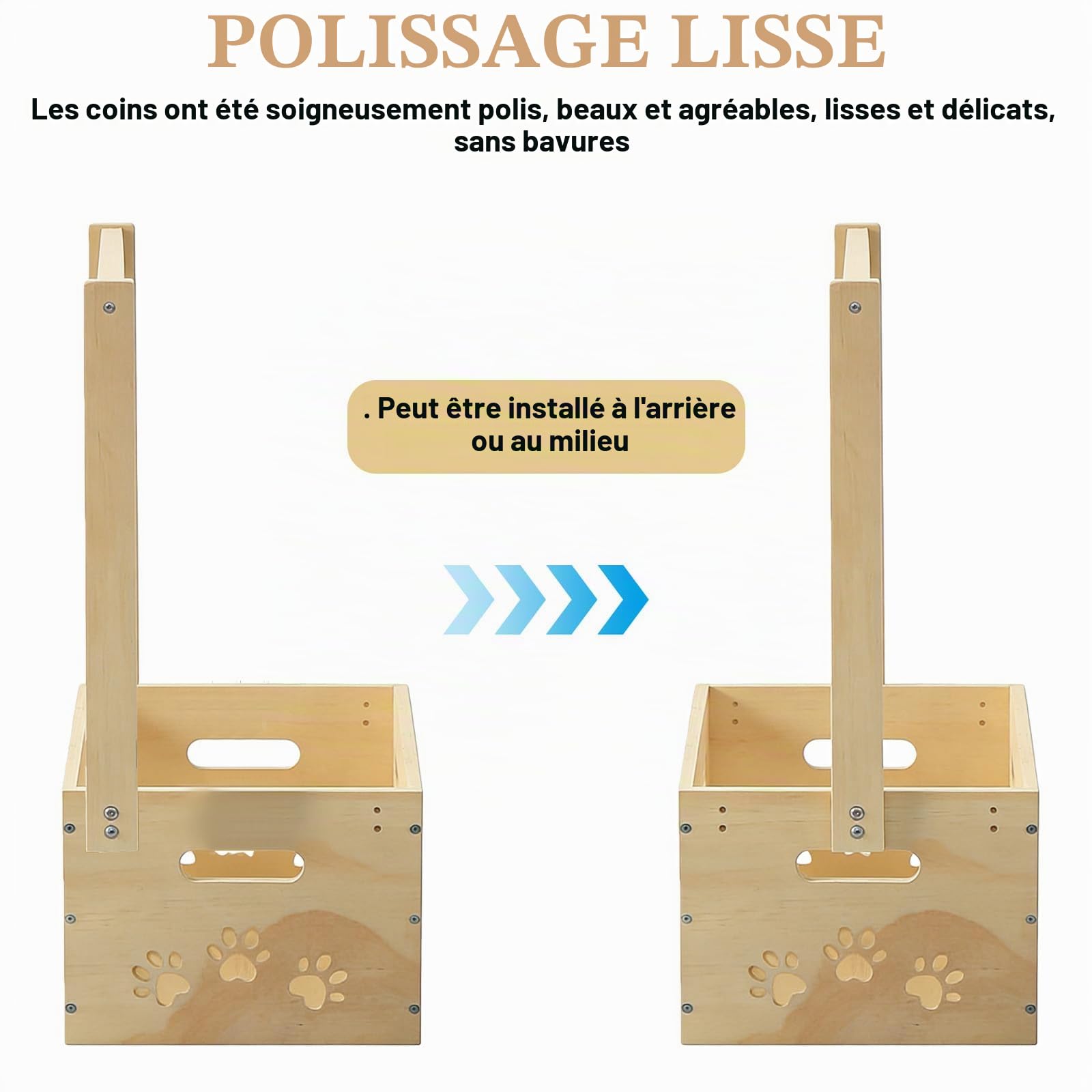 Cadeau de fête prénatale avec poignée, panier de rangement pour bébé avec 8 cintres, panier cadeau en bois, panier cadeau pour nouveau-né, pour les femmes enceintes, les nouveaux parents, idéal pour