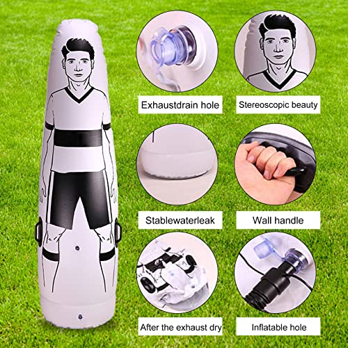 Alftek Freistoß Dummies 1.75m Fußball Kinder Erwachsene Fußballtraining Fußball Dummy Boxsack, Torwart Keeper Tumbler Aufblasbarer Trainingspuppe