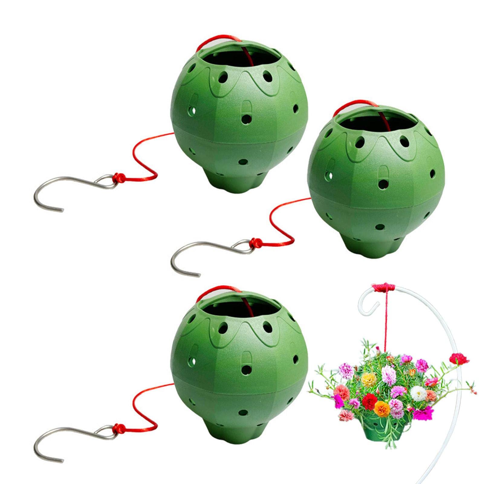 Youding Hanging Plant Pot | Flower Pots Holder Ball Shape | Planter Basket Flower Pot Holder for Sunflowers, Succulents, Plums, Peonies, Spider Plants