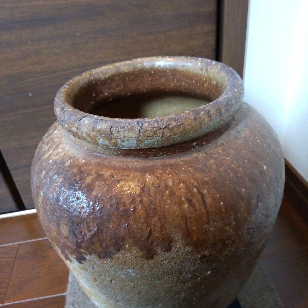 丹波 曜変 四耳壺 花生 吉本正印 共箱 丹波 曜変 四耳壺 花生