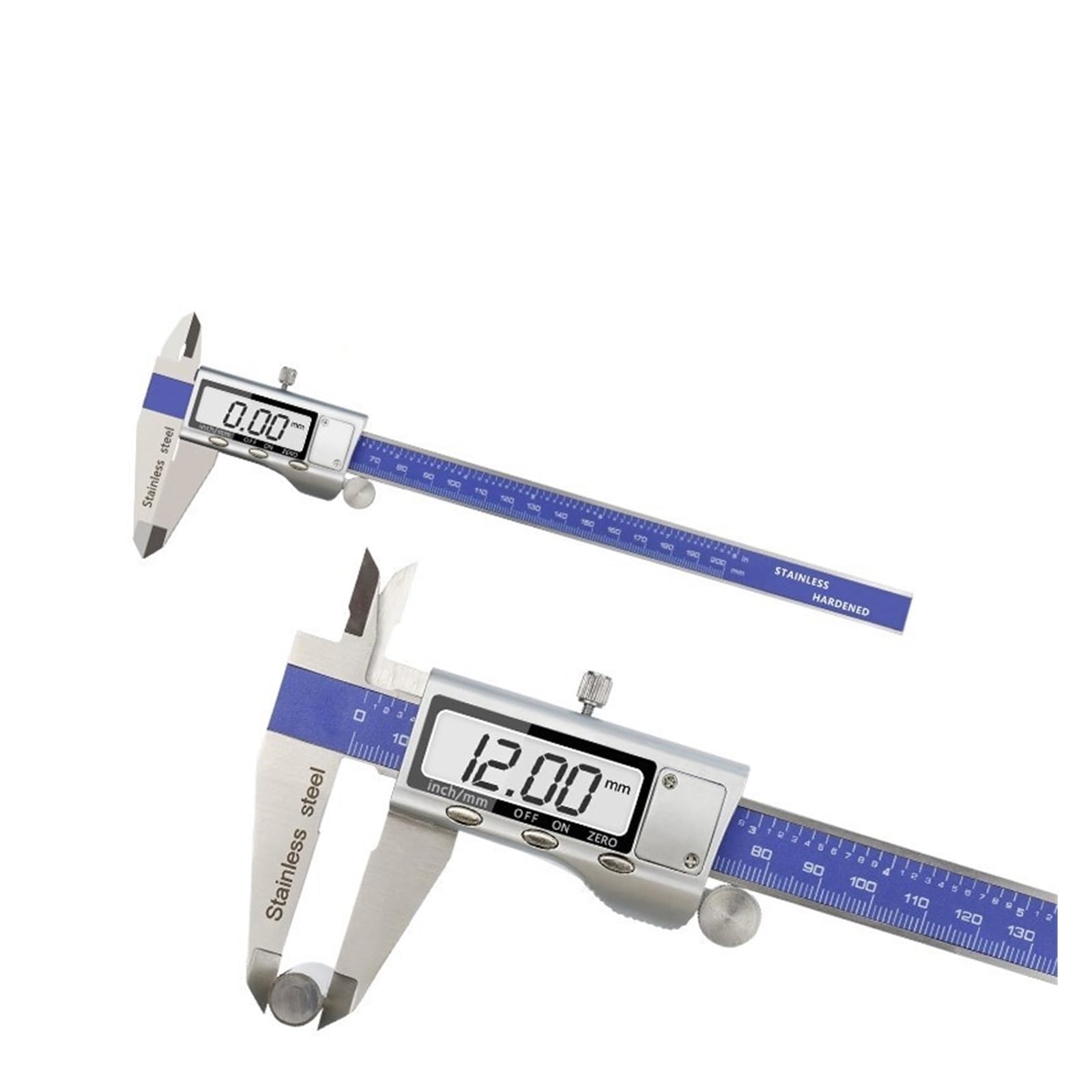 Suwmiarki Cyfrowe Suwmiarka Z Noniuszem 0-150mm 0-200mm 0-300mm LCD Elektroniczny Miernik Ze Stali Nierdzewnej Narzędzia Pomiarowe WyraźNy łAtwy Do Odczytania(0-150mm 0.01mm)