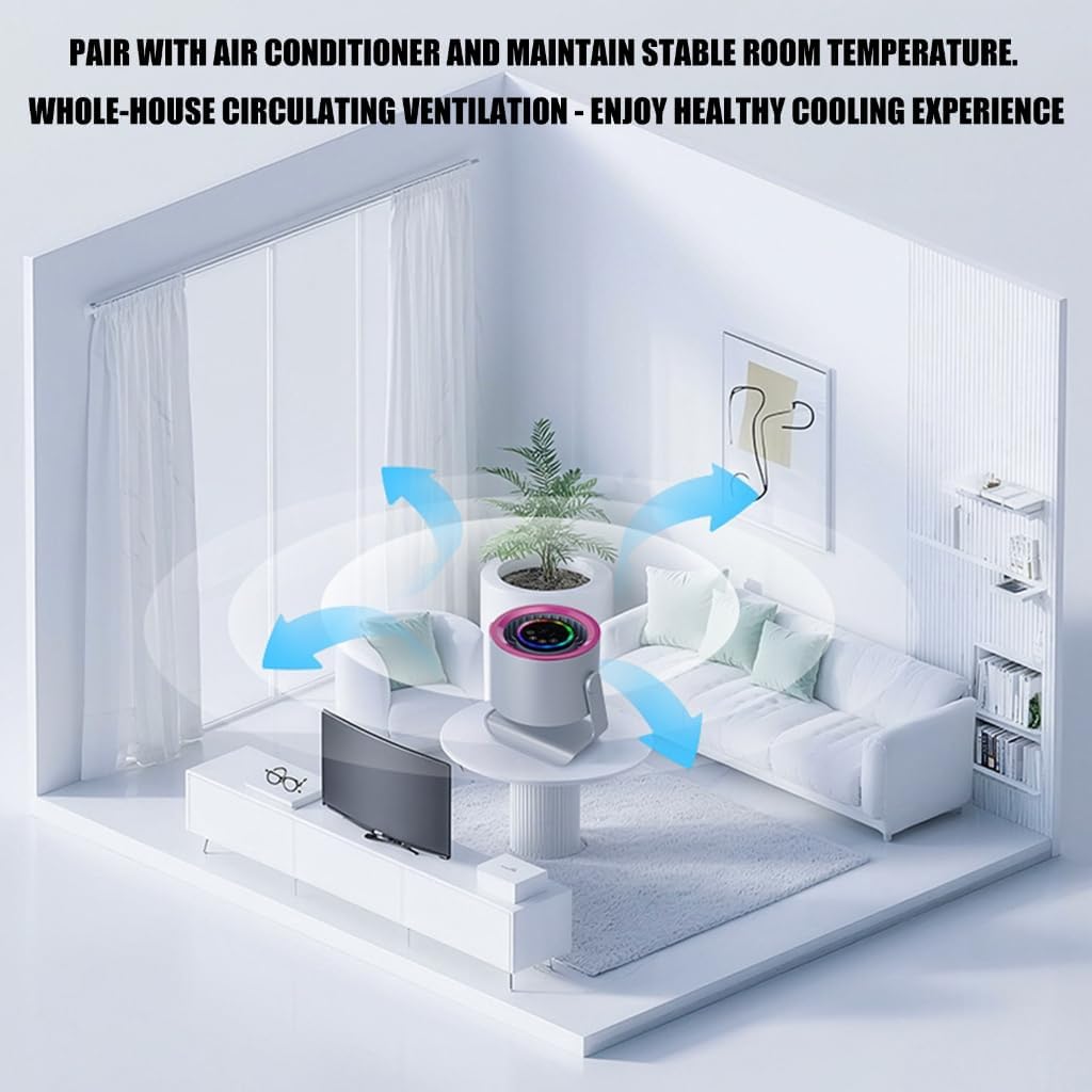 Portable Air Cooling Desktop Table Fan With 3 Speed Adjustable Head USB Rechargeable for Indoor Outdoor Camping Car Use