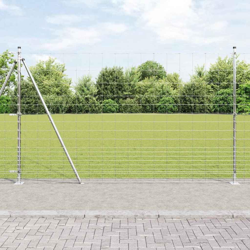 Poste de valla galvanizado, 25 x 1,5 m, de acero, valla de protección visual, valla de barrera para animales, valla de jardín para paisajes, jardines y decoración exterior -C