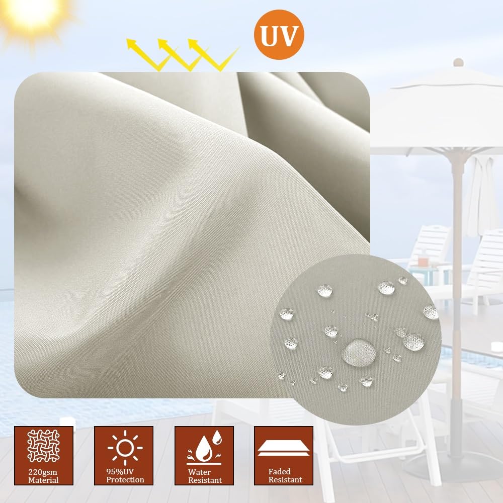 3.50m Ersatzschirm für den Außenbereich | Dicker Und Starker Marktschirm Ersatzbespannung | Sonnenschirm Ersatzbezug für 8 Rippen | UV-Schutz und wasserabweisend | Nur Ersatz-Schirmdach