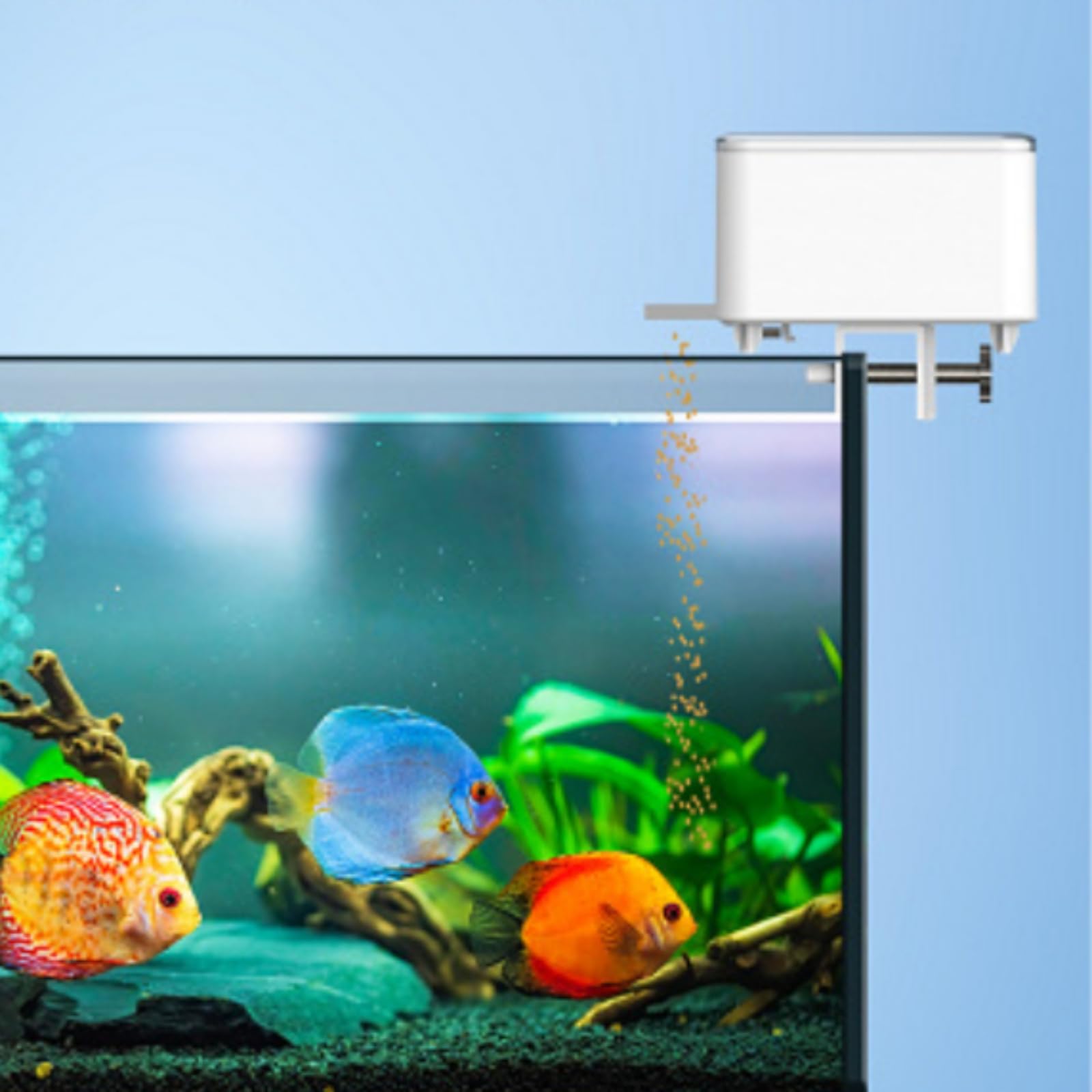 Harilla Mangiatoia Automatica Automatico Distributore di Cibo Compatto Accessorio per Acquario