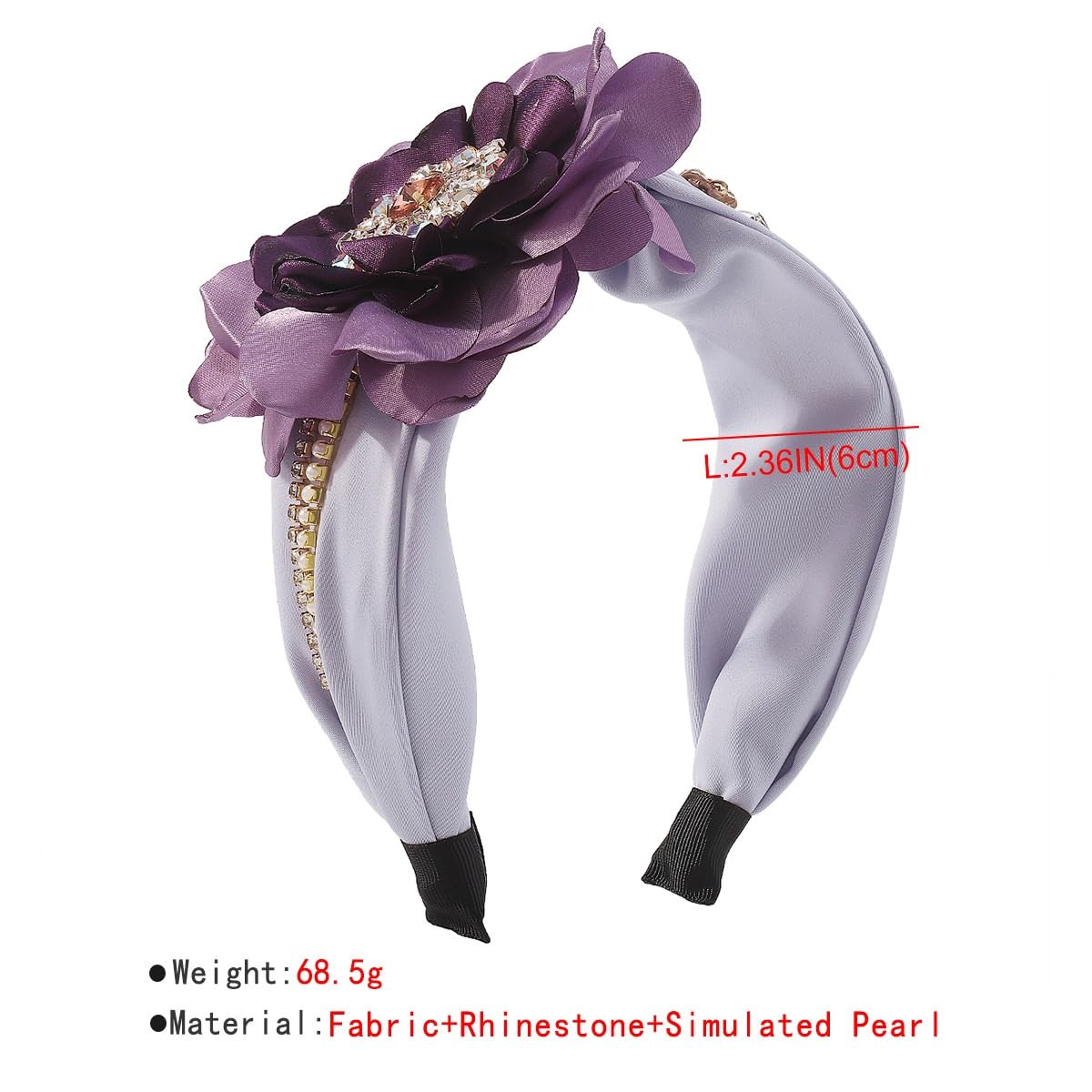 Fascia for capelli con personalità, temperamento, super fata, diamante, bordo largo, fascia for capelli, accessori for capelli femminili(3-Pack)
