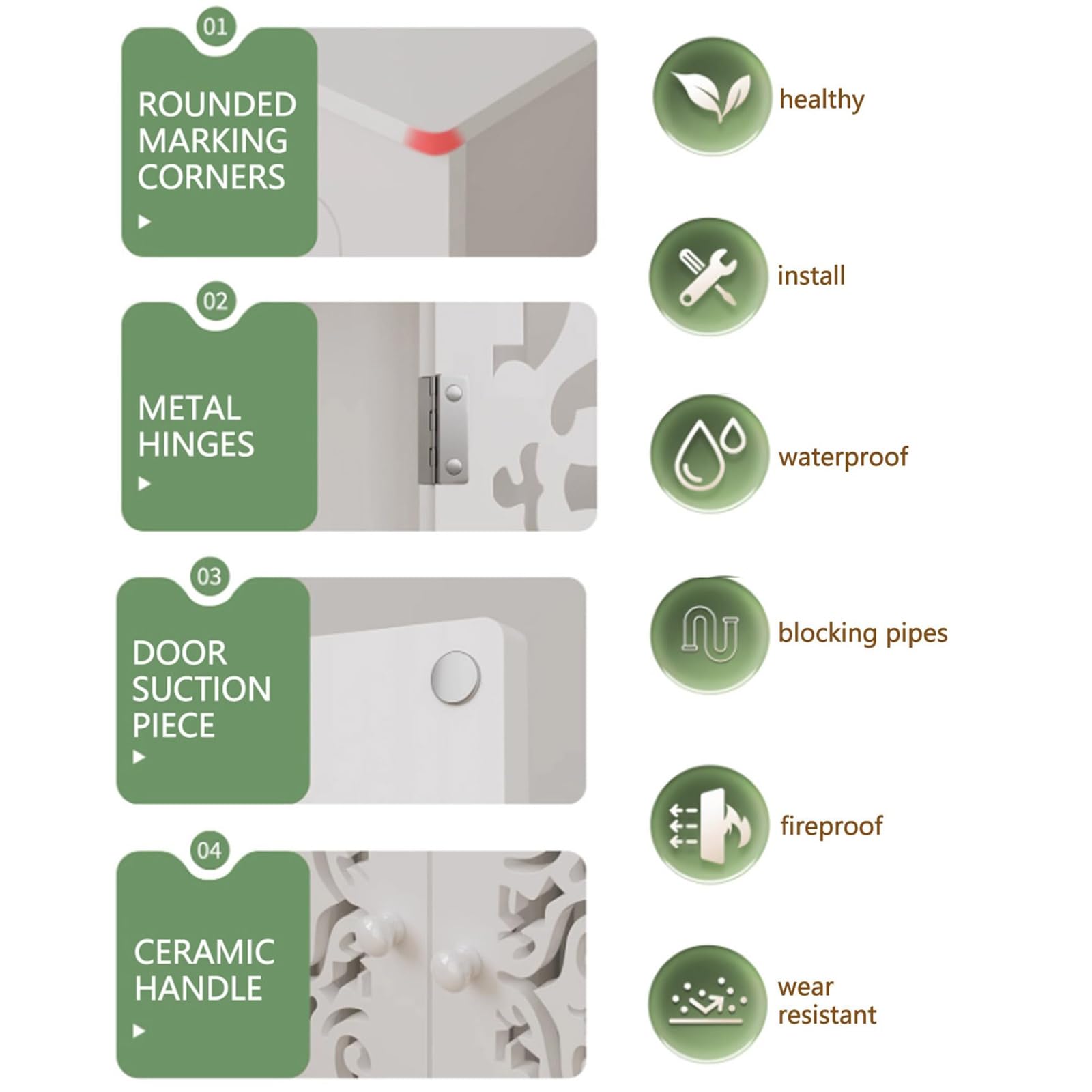 Moderna cubierta de radiador blanca con estante desmontable, 50 x 80 x 20 cm, elegante solución de radiador de vapor para sala de estar y baño, elegante decoración del hogar, diseño que ahorra espacio
