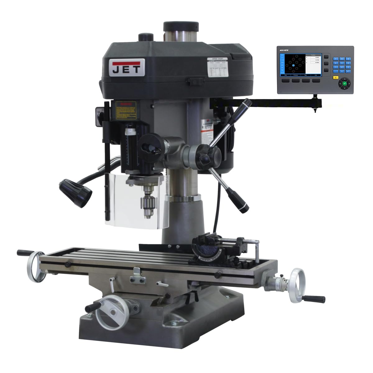JET 18-Inch Mill Drill Machine, ACU-RITE 203 DRO, 2 HP, 115/230V 1Ph (Model JMD-18)