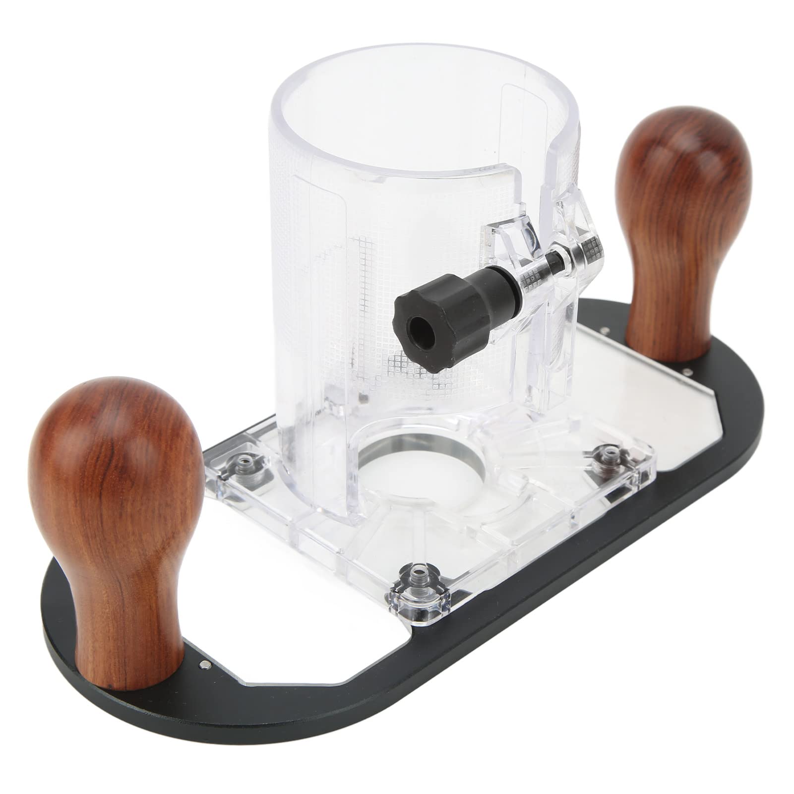 Handheld Router Plunge Base, Circular Locking Blackening Treatment Trimmer Plunge Base for Milling