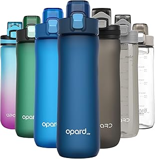 Opard Sports Water Bottles 20/24 Oz BPA Free Leak Proof Tritan Plastic Bottle Flip Top Kids Water Bottle Fast Flow