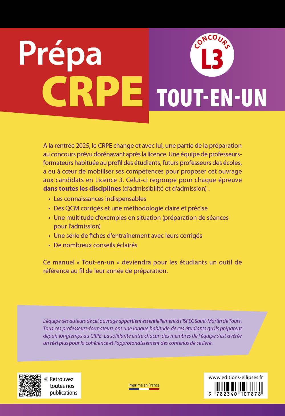 Prépa CRPE tout-en-un: Concours L3