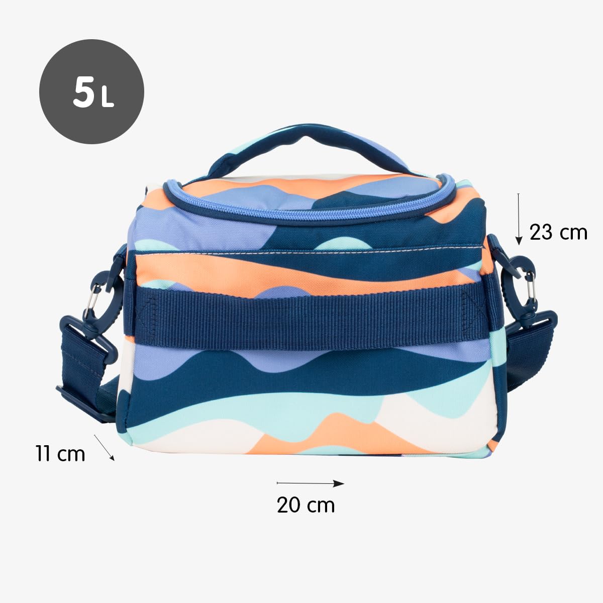 MILAN® Bolsa isotérmica porta alimentos gran capacidad (5 l) serie The Fun, azul