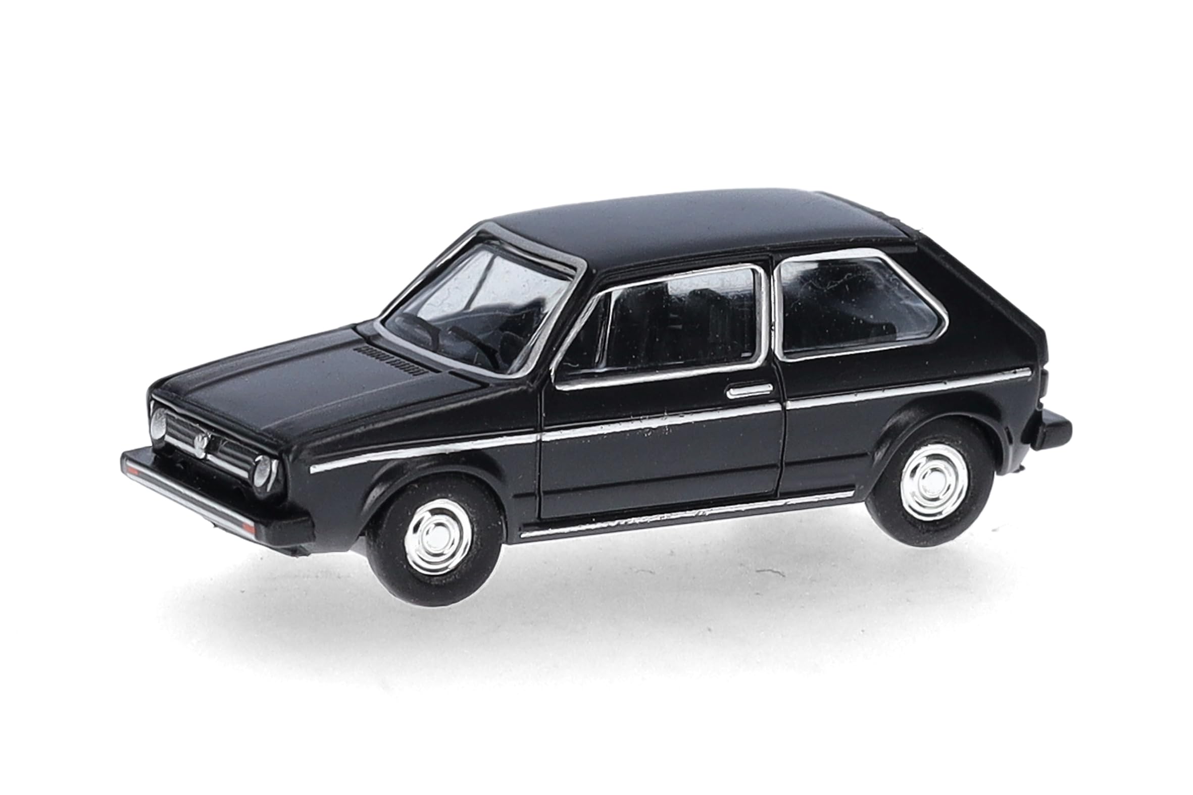 Herpa Model Car VW Golf I, black (TT scale), miniature scale 1:120, collectible, Made in Germany, plastic model