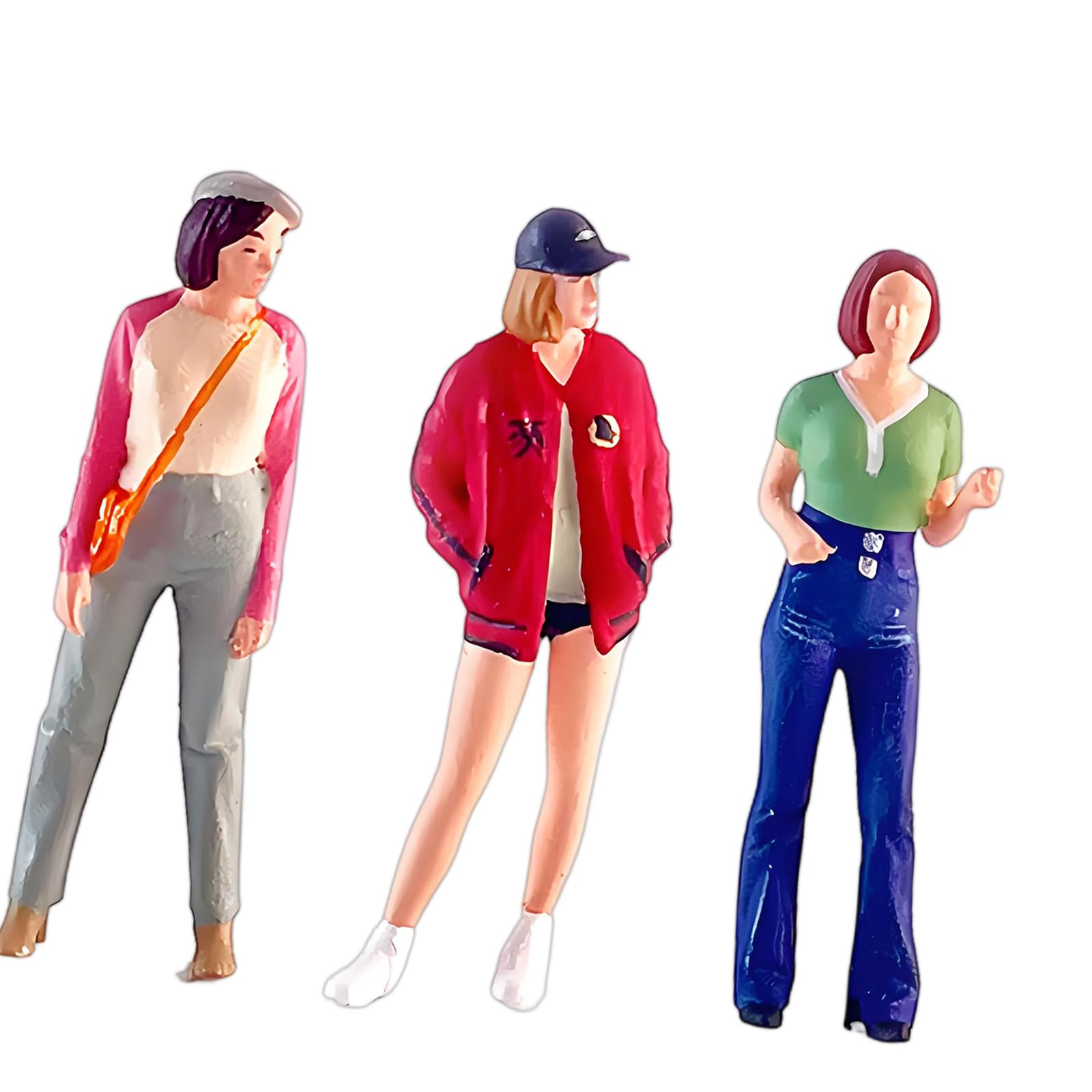 Hredyqw Women Figures Model 1:64 Scale Hand Painted Miniature People Figure for Architectural Display Dioramas Props