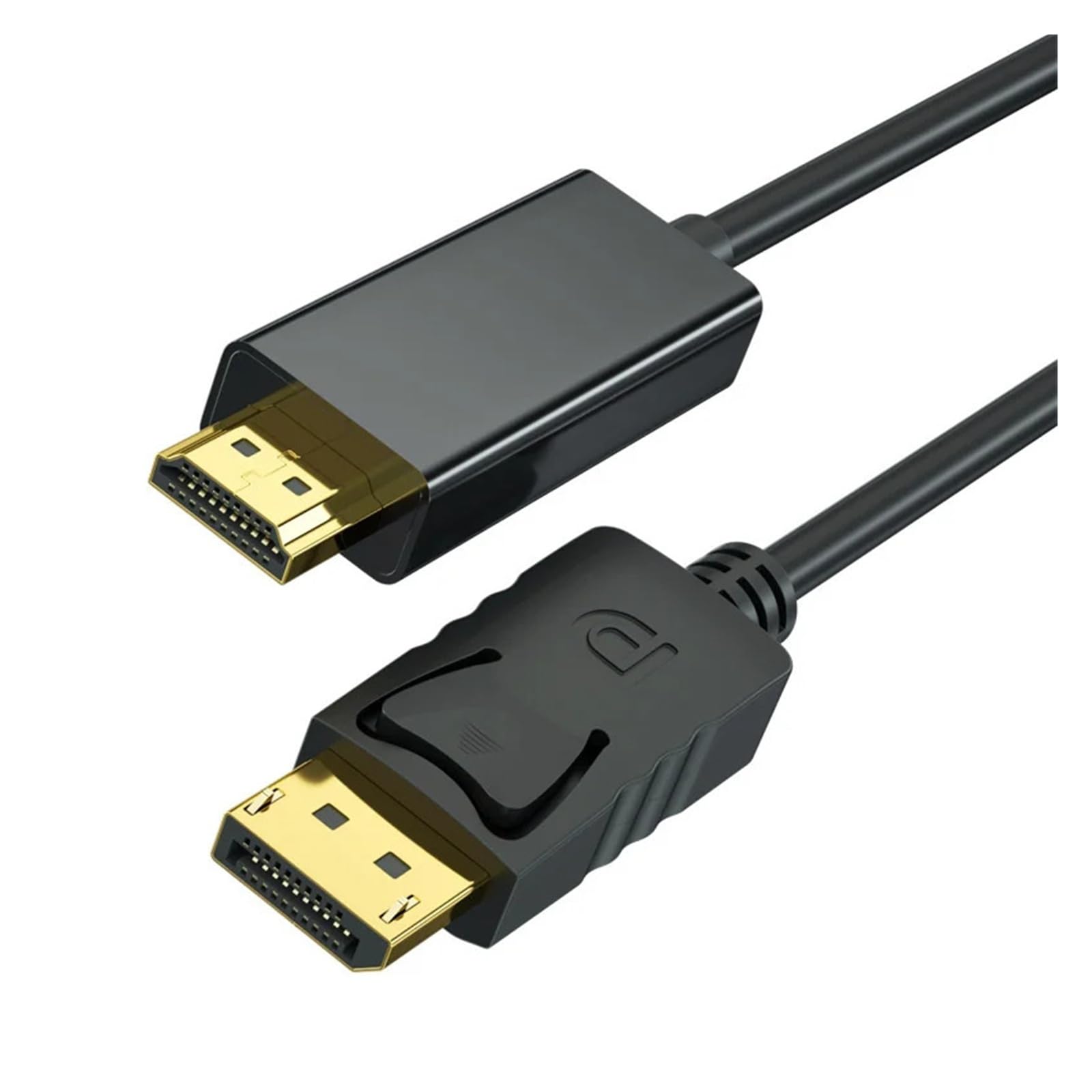 Câble DisplayPort Vers HDMI 4K (mâle Vers Mâle, Vidéo Et Audio) Fonctionne For Ordinateur/ordinateur Portable/TV/projecteur/moniteur