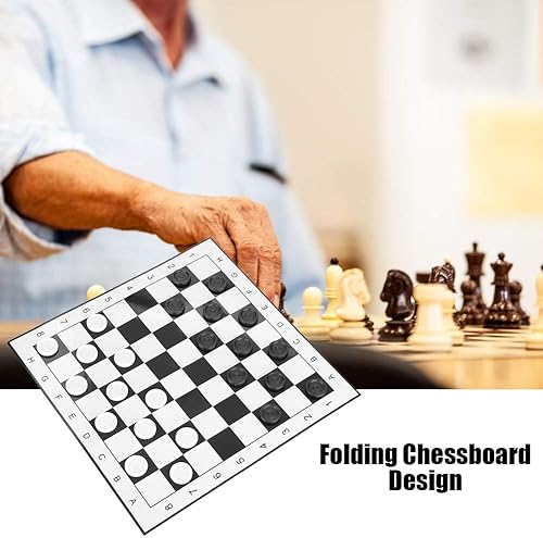 Miniatura 4 de Juego de damas de ajedrez, 13.0 x 13.0 in, juego de tablero de ajedrez con piezas enormes, gran idea de regalo para niños y niñas, divertida
