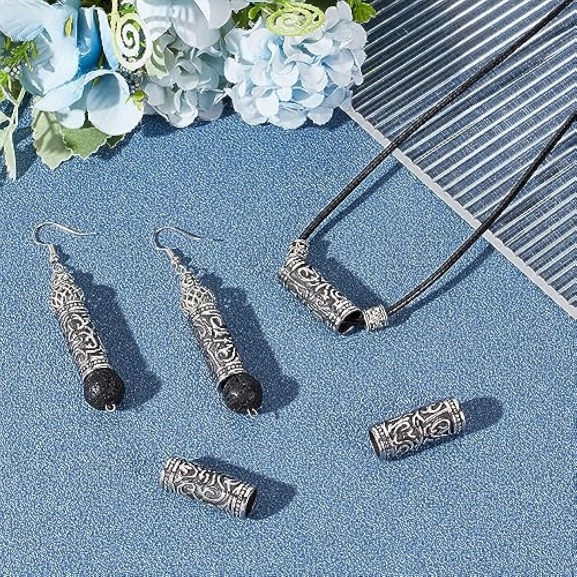 Stainless Steel Beads with 7mm Hole for Jewelry Making