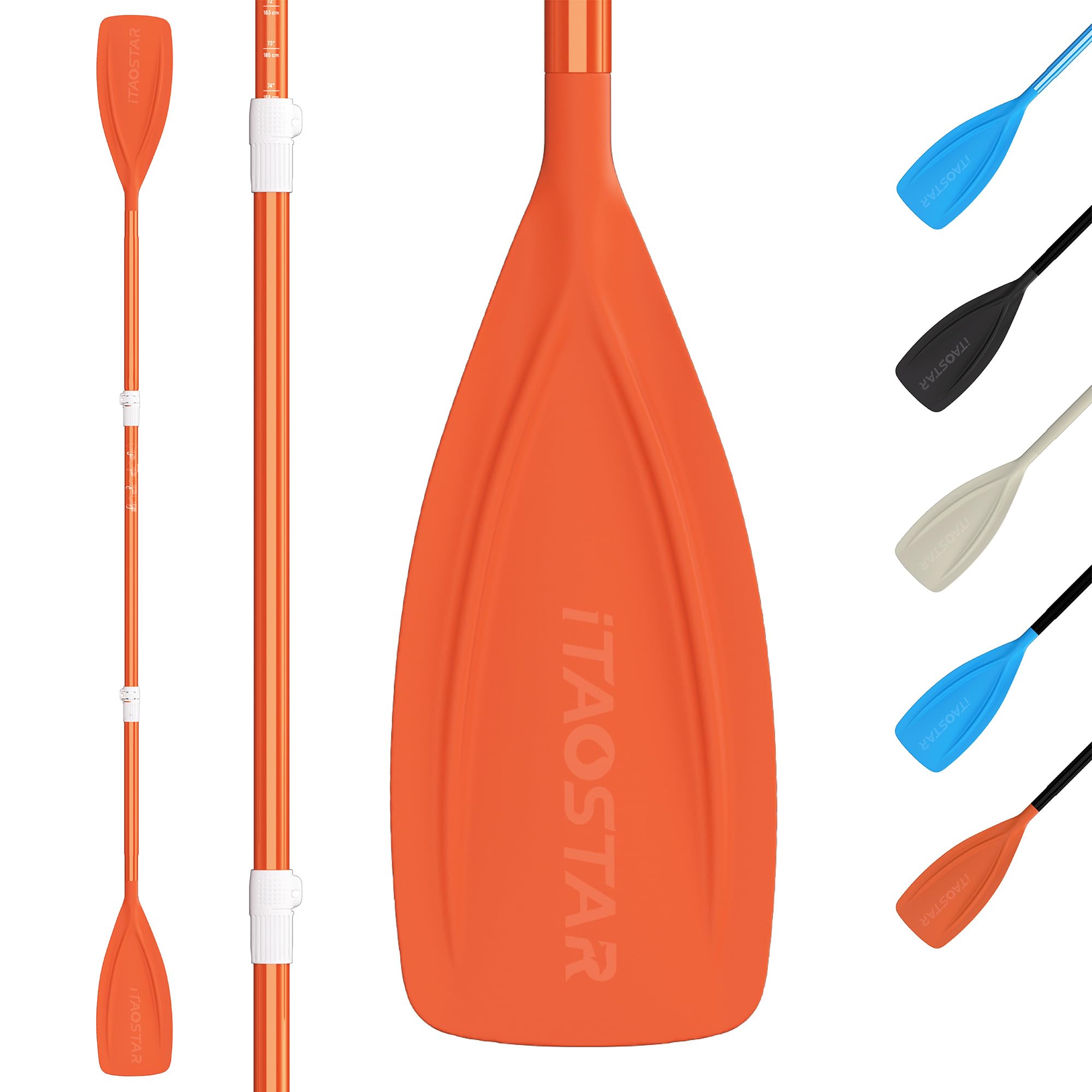 iTAOSTAR Planche à pagaie amovible, pagaie de stand up pour adultes avec double serrure, pagaie de kayak réglable avec lame en fibre de verre, planche à pagaie flottante légère
