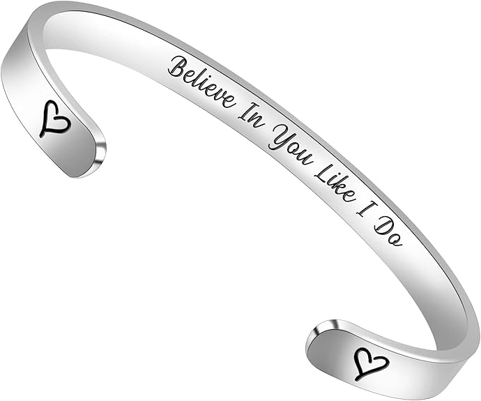 Btysun Bracelets for Women Mothers Day Bracelet Gifts from Daughter Inspirational Gifts for Women Graduation Gifts for Her Motivational Birthday Cuff Bangle Friendship Personalized Mantra Jewelry…