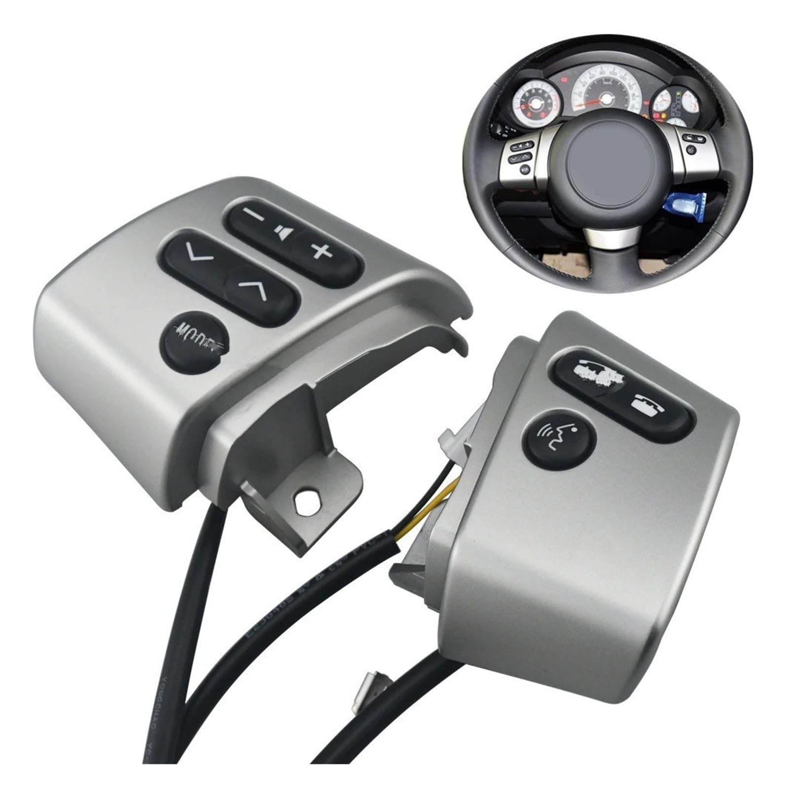 Przycisk kierownicy do Toyota FJ Cruiser 2006-2022, przełącznik regulacji głośności audio i muzyka z podświetleniem, wielofunkcyjny przełącznik kierownicy do tempomatu