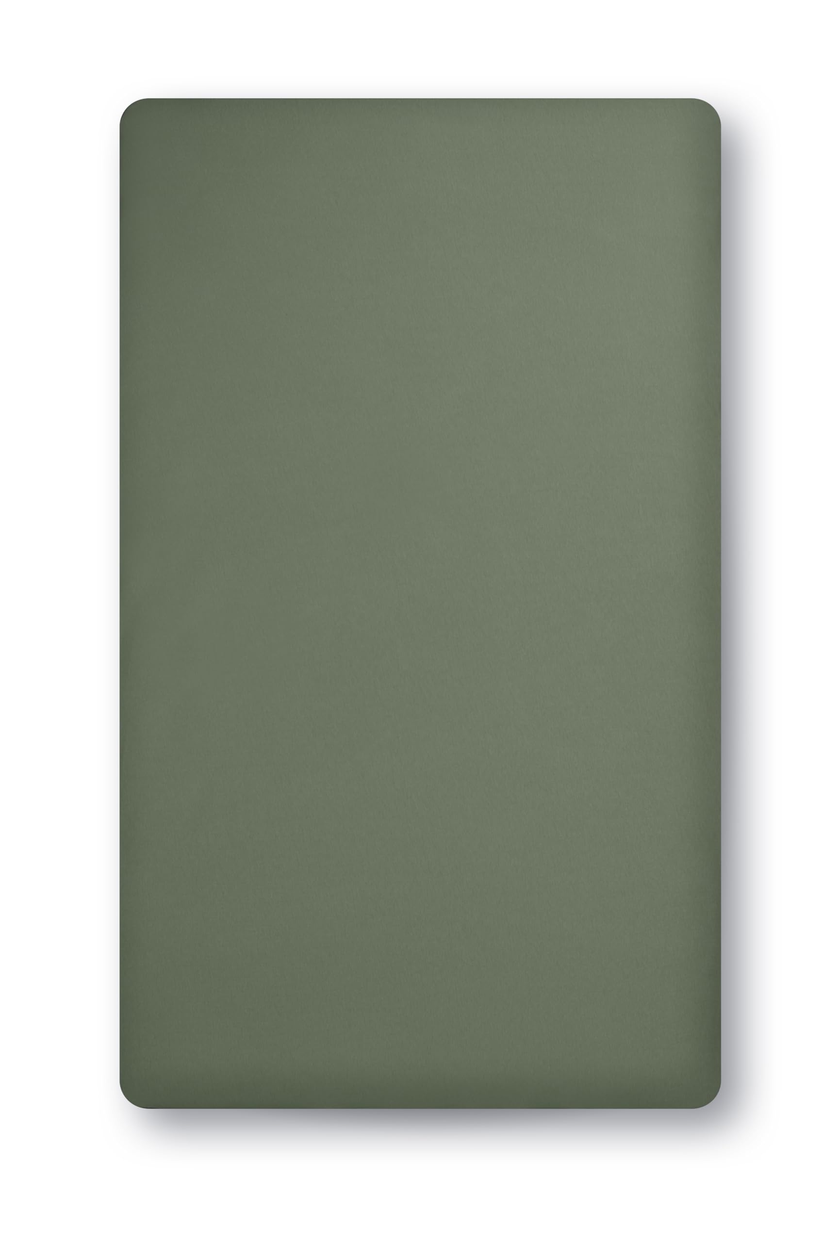 Lenzuolo per culla organica, 100% cotone, lenzuolo standard per culla (132 x 71 cm), lenzuola con angoli per culla per bimbi e ragazzi, colore verde, confezione da 1