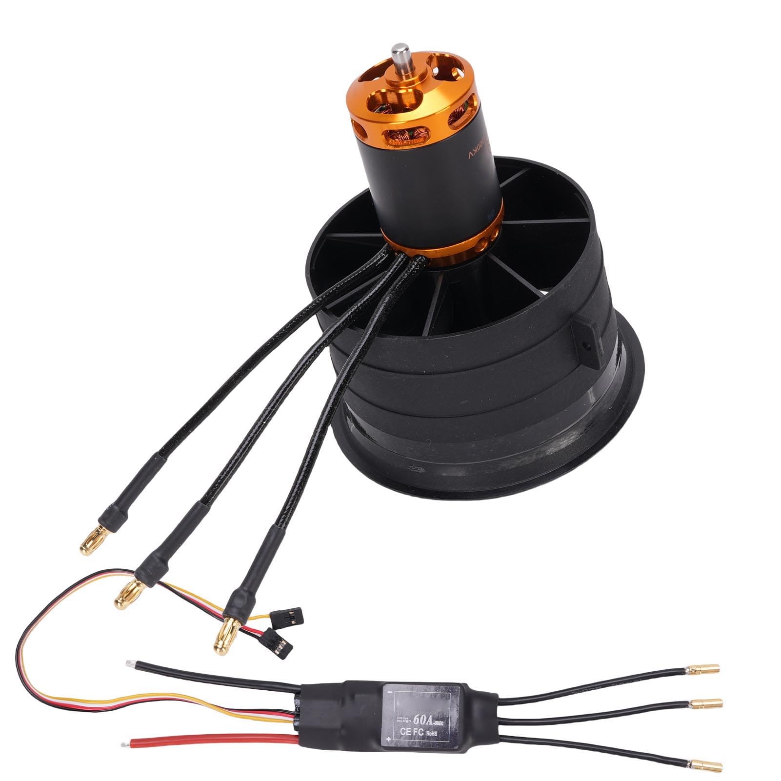 Pongnas Zestaw Wentylatorów Bezszczotkowych 64 Mm 2300 KV 12-Wentylator o Dużej Mocy 1900 G ze Zintegrowanym ESC i Przełącznikiem do Chłodzenia Komputera Modyfikacja Dronów Projekty DIY