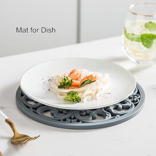 Miniatura 3 de Alfombrilla de silicona extra gruesa para platos calientes, ollas y sartenes, soporte para ollas, almohadilla caliente para portar tu mesa y