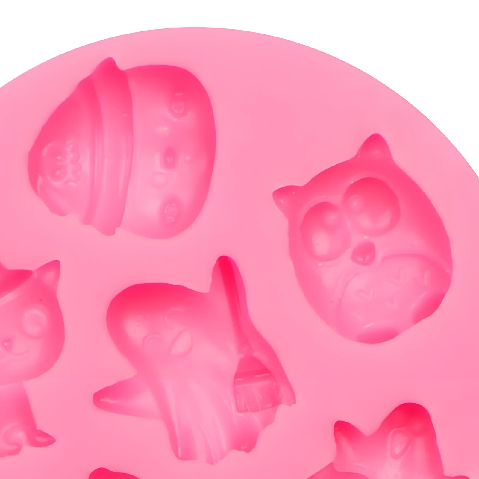 Moldes de silicona para Halloween, diseño de búho de gato negro, fantasma, calabaza, chocolate, fondant, para decoración de pasteles, caramelos, cupcakes, decoración de tartas, arcilla polimérica