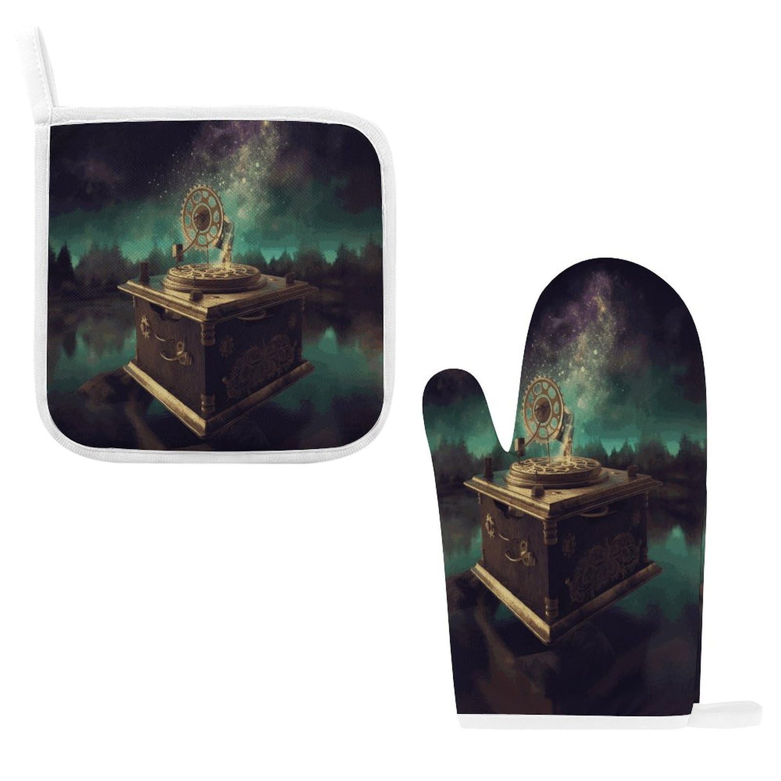 Fodpand Style Dream Music Box Oven Mitts And Pot Holders Sets