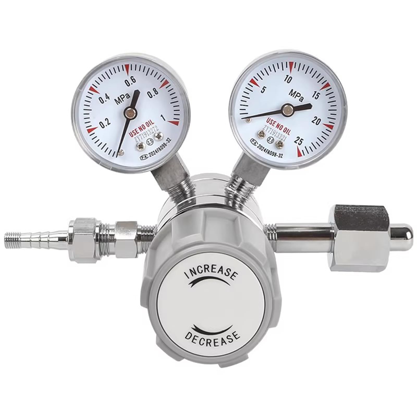 Regulador de CO2 reductor de presión de gas con válvula de alivio de presión de seguridad, construcción de cobre, conexión G5/8 para uso en laboratorio