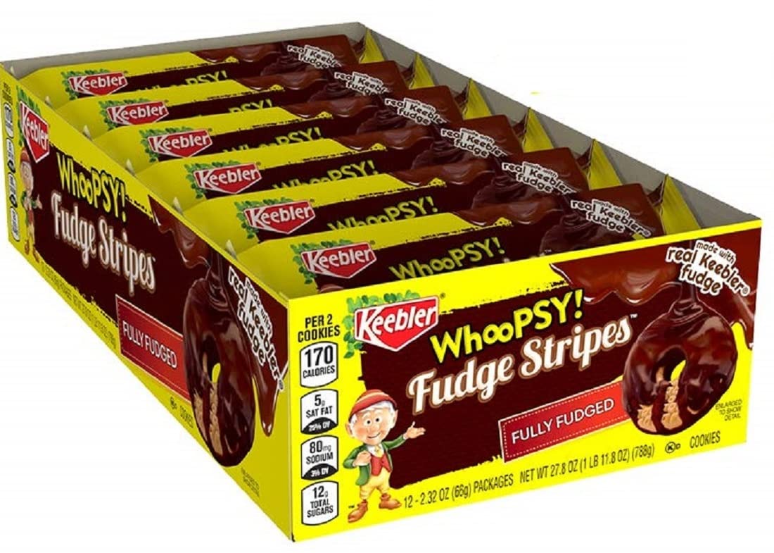 Keebler Whoopsy! Fudge Stripes Cookies, Four Cookies, 2.32