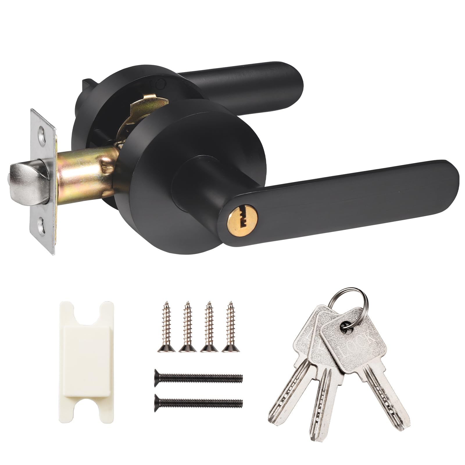 Boutons de porte d'entree noir pour securiser vos pieces