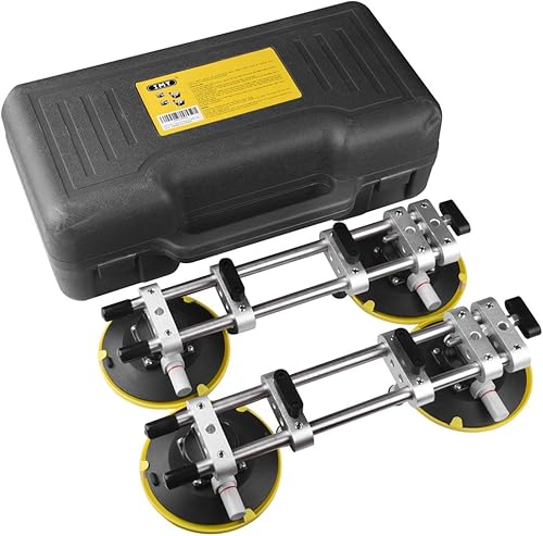 IMT Paquete de 2 fijadores de costuras sin costuras con ventosas al vacío de 6 pulgadas para unión y nivelación de costuras herramienta profesional