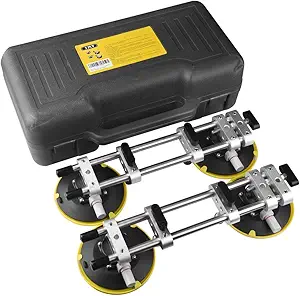 IMT 2 Pack Seamless Seam Setter with 6-Inch Vacuum Suction Cups for Seam Joining and Leveling, Professional Countertop Installation Tool for Granite, Stone, Marble, Slab, Free Storage Case and Gloves