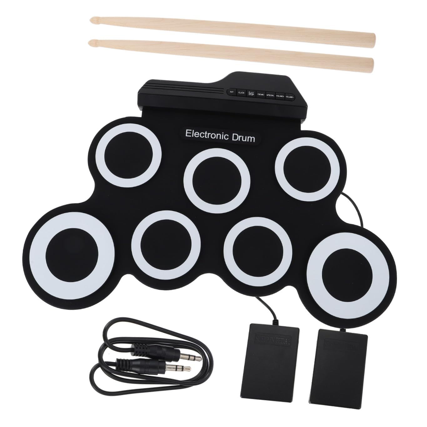 TOYANDONA Batterie Électrique à Enroulable Kit Portable Avec Batterie Entraînement Instrument De Musique